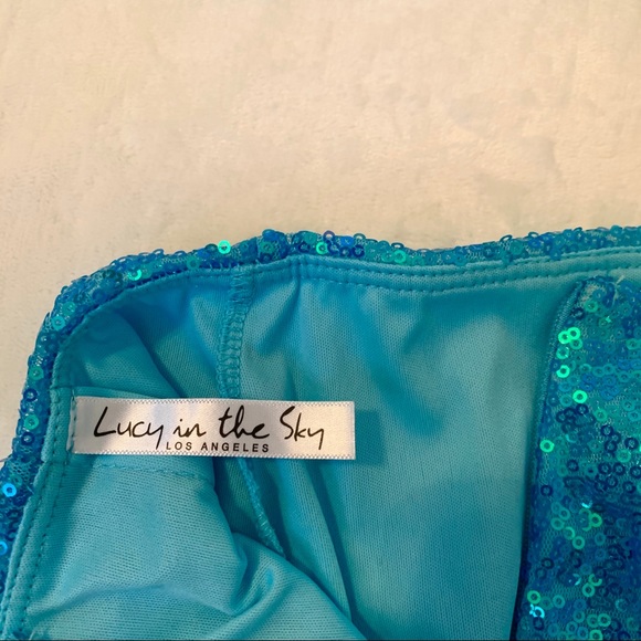 Eva Iridescent Sequin Set In Blue - Picture 10 of 11